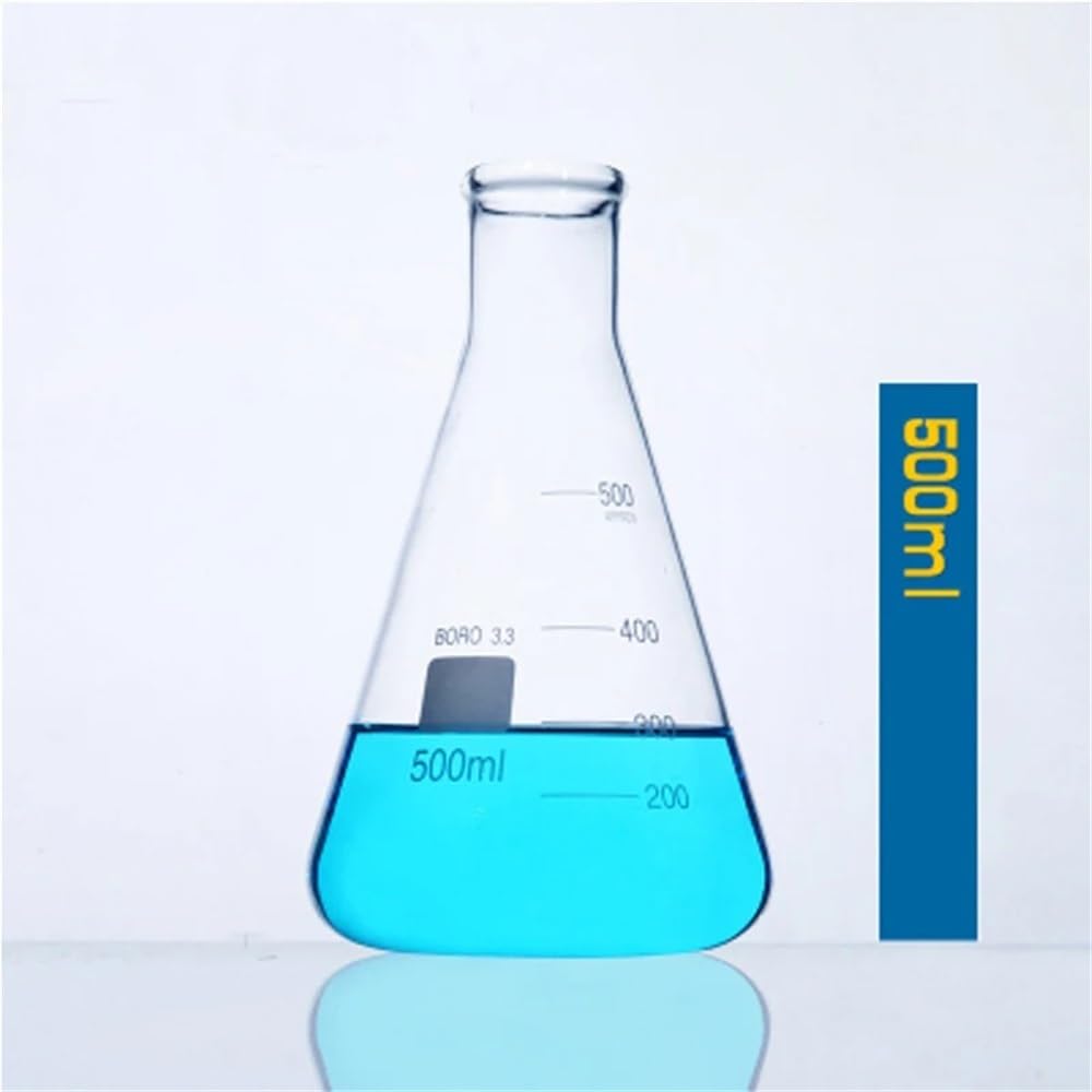 3 pezzi/set pallone di vetro conico Erlenmeyer in alto bottiglia triangolare strumenti laboratorio Attrezzature da laboratorio