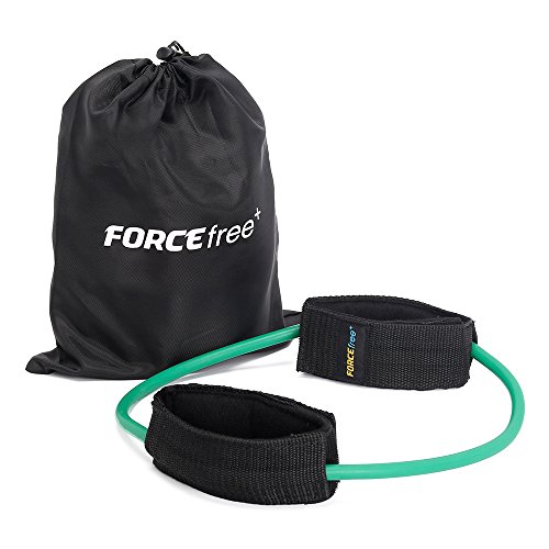 Forcefree+ Resistance Bands - Heavy Duty Tube with Padded Ankle Cuffs for Lower