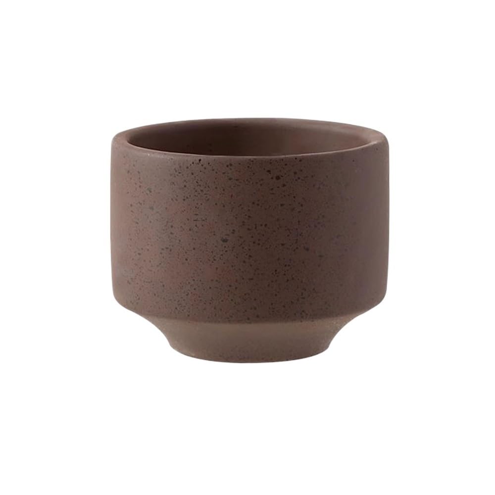 SDA287MZ Round with Drainage Holes Flower Pot, with Speckled Tabletop Planter, for Decorate Living Room Bedroom Study Windowsill Multifunction(Coffee)
