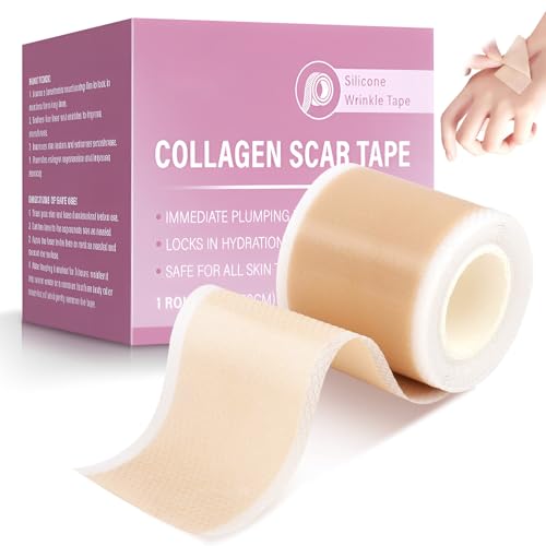 Láminas de Silicona para Cicatrices, 4 Apósitos de Silicona de 150 cm para Cicatrices, Cinta Facial Ultrafina y Flexible para todo tipo de pieles, Segura y Eficaz para Cicatrices y Queloides (C)