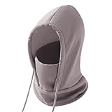 Rayson Gorro de Invierno Mujer Termico Capucha Bufanda Forro Polar con Cordón Balaclava Hombre Pasamontañas de Punto Sombrero para al Aire Libre(Gris, Talla única)