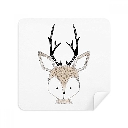 Chiffon de Nettoyage Téléphone Lunettes Suede Tissu Écran Animaux Cerf 2Pcs
