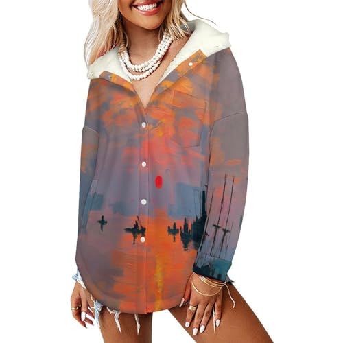 Manteaux polaire femme en peluche chaude bleu-gris de qualité