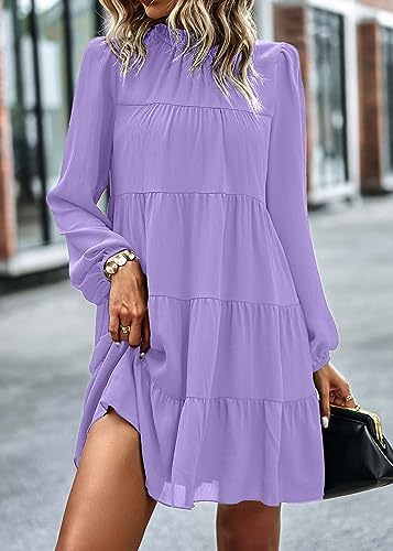 Image of KIRUNDO Women's 2026 Fall Long Sleeve Baby Doll Dresses