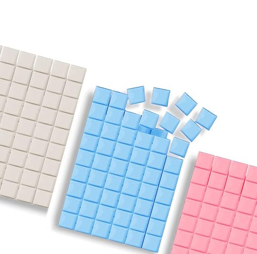 EDSRDUS 162 PCS Mounting Putty Super Strength Adhesive Sticky Putty, Mounting Tacky Putty, Removable& Reusable Mounting Poster Tacky Putty for Home, Office (Blue, Pink, Beige)