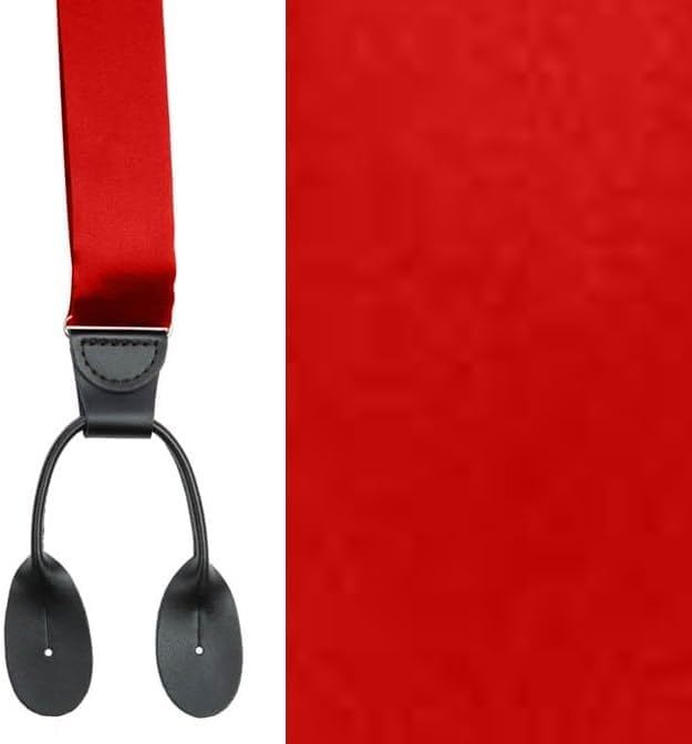 Image of HOLD'EM Tuxedo Suspenders Formal Black 100% Silk Made in USA Button Suspenders for Men Wedding Tux Suspenders for Men