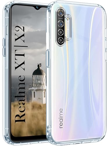 Image of Jkobi Back Case Cover for Realme XT | Realme X2 (Shockproof Case with Clear Silicone | Camera Protection | Soft and Flexible | Transparent)