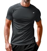 RGJU Mens Performance T-Shirts Short Sleeve Athletic Fit Tee Shirt Moisture Wicking Quick Dry Gym...