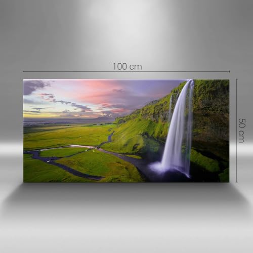Peinture murale grand format paysage de cascade deco salon moderne