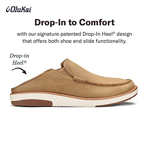 OLUKAI Kalia Men's Leather Slip-On, Full-Grain Waxed Nubuck Leather Shoes, Lightweight & Comfortable3