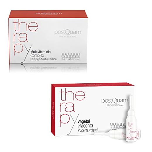 Postquam - Therapy | Pack Ampollas Anticaida Cabello Mujer/Hombre + Complejo Vitaminico con Placenta Vegetal - 24 Ampollas x 9 ml