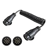 3 m 13-poliges Verlängerungskabel für Wohnwagenanhänger, Abschleppadapter, Stecker auf Stecker, Caravan-Lichtanschluss, Wohnmobil-Zubehör, 13-polige Stecker