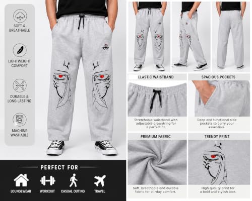 Image of Men's Baggy Track Pants | Loose Fit Athletic Joggers for Gym, Running & Casual Wear | Breathable Comfort Sweatpants with Elastic Waist & Pockets