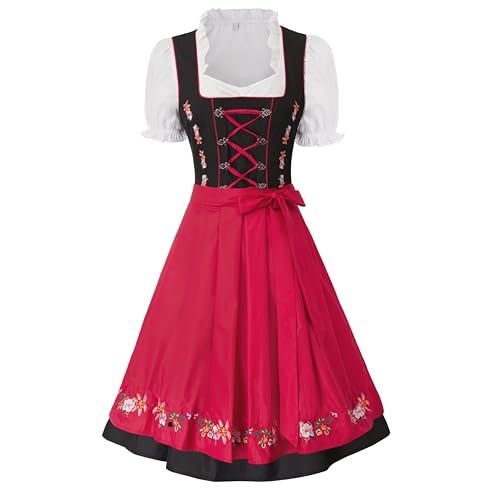 Oktoberfest Waitress Party Dress German Bavarian Beer Wench Halloween Size 2XL Color Red
