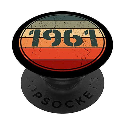 Vintage 1961 cumpleaños Pop Socket divertido 1961 cumpleaños 1961 PopSockets PopGrip Intercambiable