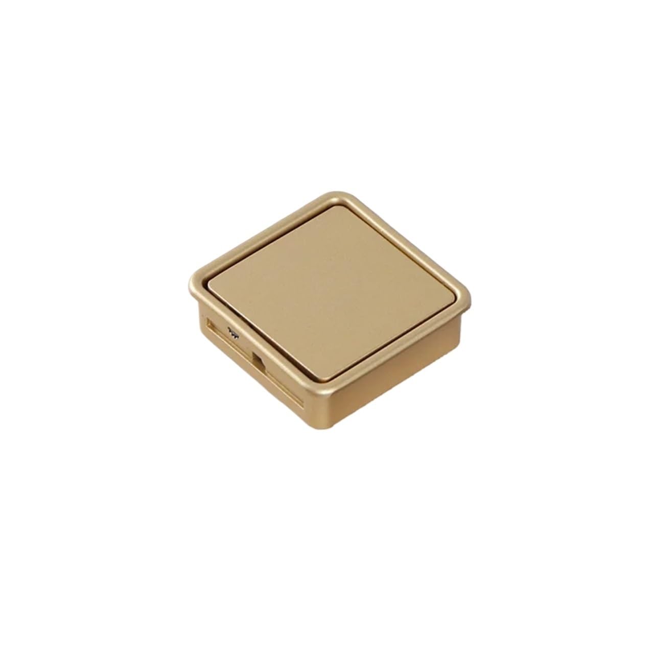 ATEUXOL Recessed Door Handles Embedded Hidden Bounce Handle Sliding Door Cupboard Closet Drawer Tatami Golden Cabinet Invisible(A7)