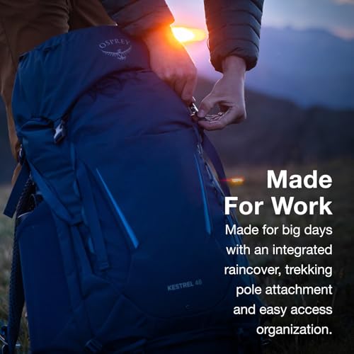 osprey kestrel 38l men39s backpacking backpack atlas blue lxl