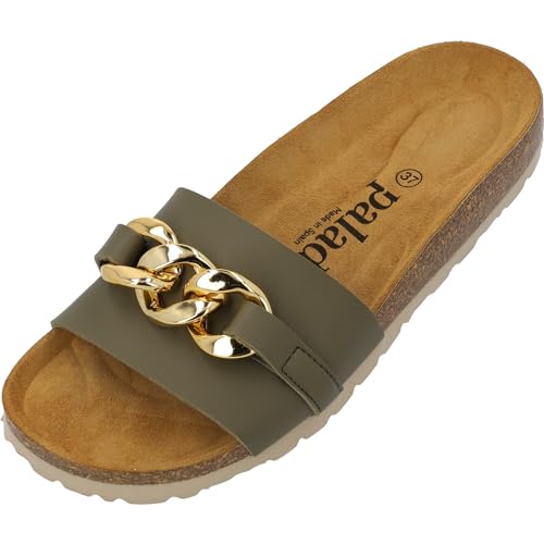 Palado Pantoletten Damen Gozo - bequeme Sandalen Made in Spain - Hausschuhe...