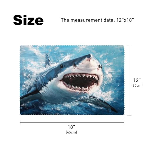 Set de table requin antidérapant pour protéger la table des rayures et plats chauds - 6