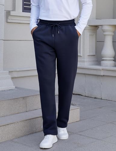 Flygo Men's Fleece Lined Sherpa Sweatpants Winter Warm Pants Jogger Lounge Athletic Pant with Pockets