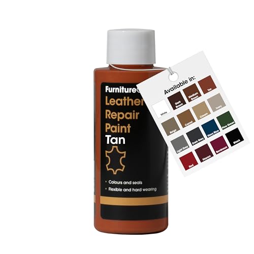 Image of Furniture Clinic Leather Repair Paint | 2-in-1 Seal and Color | Use on Scratches, Tears, and Holes in Car Seats, Furniture | Quick and Easy Leather Repair Kit for Furniture (Tan, 50ml / 1.7oz)