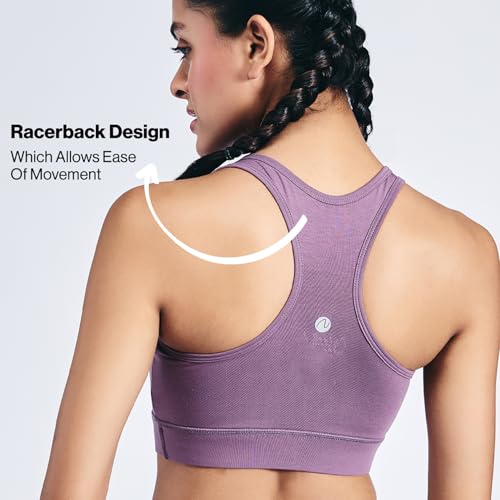Image of NYKD (NYK904 Ultimate High Impact Non Wired & Padded Sports Bra for Women | Bounce Control with Quick Dry Formula & Multiway Straps | Ideal for Gym, Workout & Yoga