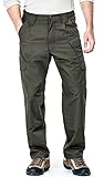 CLSL CQ-TLP103-GRN_38W/32L CQR Men's Tactical Pants Lightweight Assault Cargo TLP-103