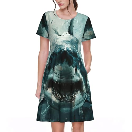 Robe d'été élégante à manches courtes pour exprimer votre liberté cet été