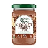 Walden Farms Whipped Chocolate Peanut Spread, Fat and Calorie Free Nut Butter, Natural Fresh Roasted Nuts, Smooth and Creamy Classic Flavor, 12 oz Jar