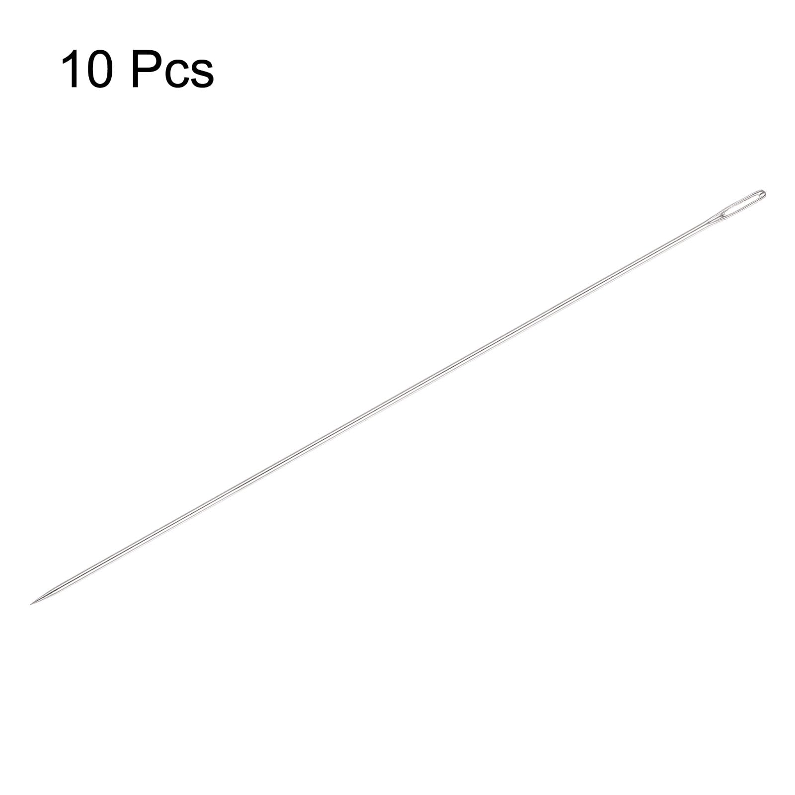 uxcell 10pcs 6.89 Inch Upholstery Needles Large Eye Stitching Needles Stainless Steel Straight Hand Sewing Needles for Home Hand Sewing Leather Tapestry Embroidery Tufting Webbing Carpet - Image 3