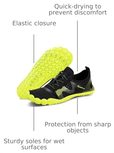 Image of Water Shoes for Men Barefoot Quick-Dry Aqua Sock Outdoor Athletic Sport Shoes for Kayaking, Boating, Hiking, Surfing, Walking