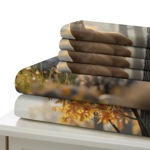 Parure de lit cerf housse de couette imprimé 3d hypoallergique - 7
