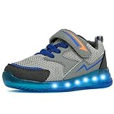 AMZZPIK Toddler Light Up Shoes for Boys Kids Led Sneakers Breathable Mesh Tennis Shoes for Toddler G