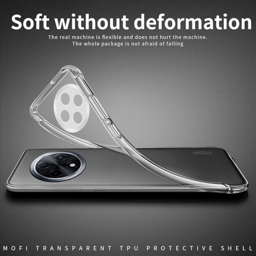 Image of REALCASE Stylish Silicone Back Cover Case for Oppo F27 Pro+ Plus 5G | Scratch Resistant Protective Crystal Clear Transparent Shock Proof Bumper Back Cover Case for Oppo F27 Pro Plus 5G