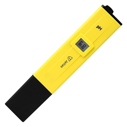 Jellas Pocket Size pH Meter Digital Water Quality Tester for Household Drinking Water, Swimming Pools, Aquariums, Hydroponics, pH Measurement for 0-14.0 pH, ± 0.1 Accuracy, 0.1 Resolution.(Yellow)