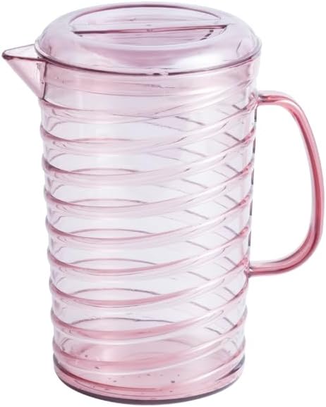 Tea Set 2L Plastic Water Pitcher Household Drinkware Jug With Lids Iced Tea Carafe For Coffee, Juice, Lemonade And Milk Teapot Set(Gris)