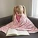 VigorSpring Travel Pillow and Blanket Set for Kids, Pink Star Print, Compact Portable Design for Car, Train and Airplane