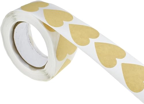 Miniatura 7 de HAHIYO 500 unidades de etiquetas adhesivas de papel kraft marrón natural de 1 pulgada, rollo redondo en blanco para escribir en adhesivo permanente