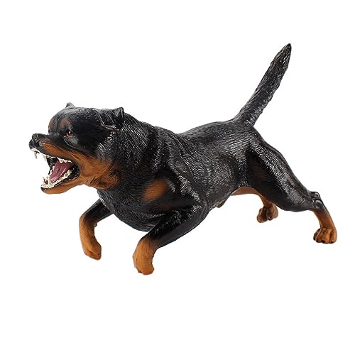 Figurine Rottweiler POPETPOP : modèle de chien statique et solide pour décoration et collection