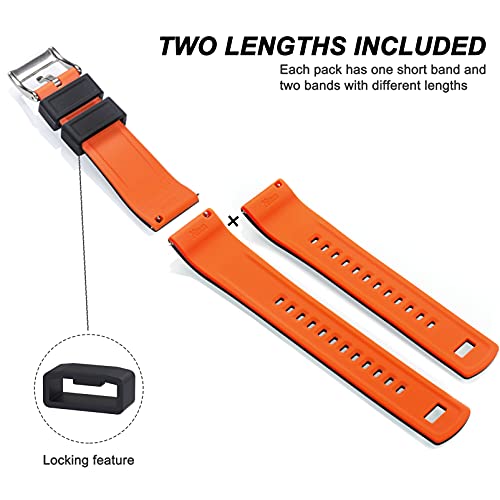 Hemsut Silicone Watch Bands, 18mm 20mm 22mm Quick Release Rubber Watch Strap for Men Women Soft Replacement, 10 Colors for Choose - Image 5