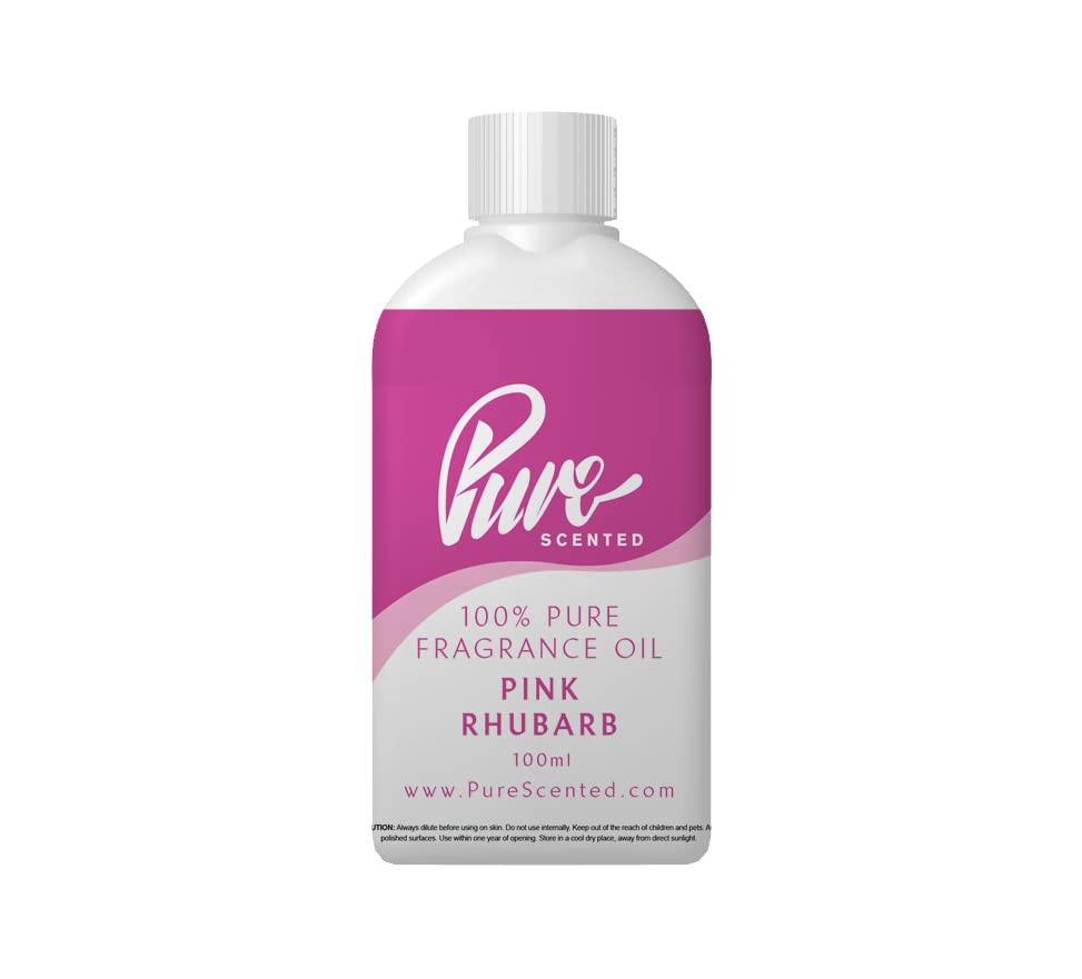 Pink Rhubarb Fragrance Oil - 100ml Suitable for Candles, Wax Melts, Cosmetics, Diffusers, Soap