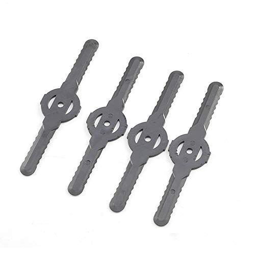 20Pcs Plastic Grass Trimmer Blades Lawn Mower Blade Cordless Trimmer Garden Tool Lawn Mower Trimmer Accessories - (Color: Black)