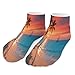 VstaDank Sunset Coconut Tree Ankle Socks 5 Pairs Fashion Invisible Low Cut Sock for Adult Casual Short Sock Soft Cozy No Show Socks