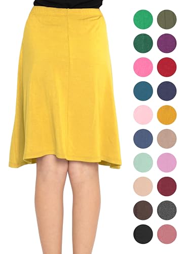 Image of STRETCH IS COMFORT Girls Skirts Flowy A Line Knee Length and Ankle Length | Elastic Waist, Kids School Skirt, Girls Maxi Skirt, Black Skirt For Girls, Faldas Para Ninas, Girls Long Skirt, Long skirts