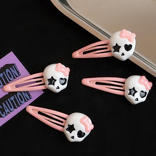 Pinzas para cabello con diseño de calavera estilo punk miniatura 3