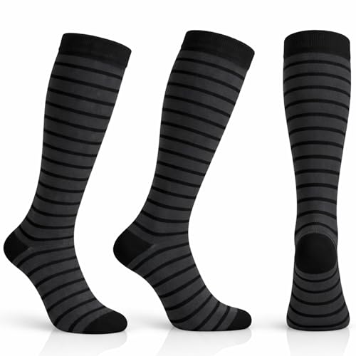 Image of Diamond Star 6 Pairs Compression Socks for Men & Women, Knee High Socks