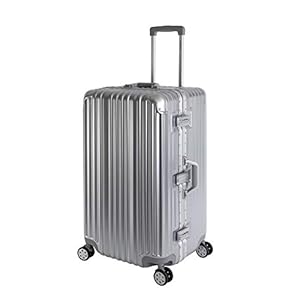 Travelhouse London T1169 Koffer met harde schaal, aluminium frame, verschillende maten en kleuren, zilver, Großer Koffer XL, koffer