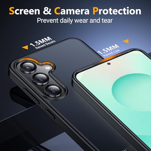 Image of SPIDERCASE Magnetic for Samsung Galaxy S25 Plus Case, [3 Stand Ways][ Military Grade Drop Protection] with Invisible Stand Shockproof Slim Case for Samsung Galaxy S25 Plus 6.7 inch, Black | Magnetic