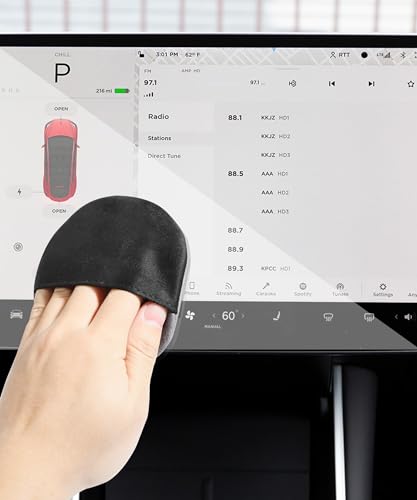 RACOONA Car Screen Cleaner,Screen Cleaning Pad Cloth Wipes,Car Accessories Microfiber Touch Screen Cleaner,Soft Cloth Wipes for Tesla Central Control Screen,Car Dashboard/Display (Round) - image 6