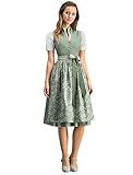 dirndl grün schwarz Farbe: grün Deiters Midi Dirndl Natalia grün, Tracht für Damen, Oktoberfest Kleid traditionell Größe: 36